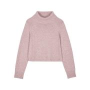 Mace Sweater - Høj krave, Ribbet kant, Lange ærmer