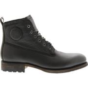 GM09 Black - High Lace Up Boots