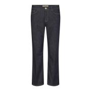 Moderne Korte Højtaljede Flare Jeans