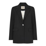 Afslappet Sort Blazer