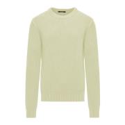 Varm Ribbet Bomuld Crew Neck Sweater