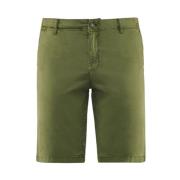 Stretch Bomuld Gabardine Slim Fit Chino Bermuda Shorts