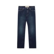 Mørk Vask Højtaljede Slim Fit Jeans