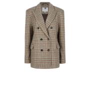 Multifarvet Glencheck Wool Blend Blazer