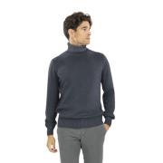 Turtleneck Sweater med Ribkant og Manchetter