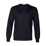 Letvægts herre crewneck sweater - Fremstillet i Italien