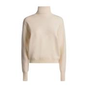 Tekstureret uld roll-neck jumper