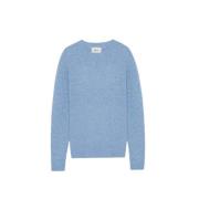 Blød Uld Ribbet Rund Hals Pullover