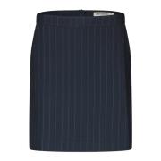 Pinstripe Pencil Skirt i Mørkeblå