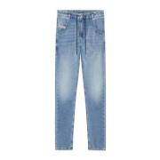 Blå Tapered Jeans