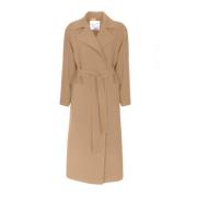 Robe-stil Lang Frakke med Lommer
