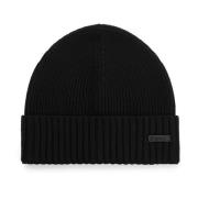 Sort Uld Beanie Hat