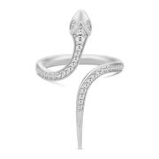 Boa Open Ring med klare cubic zirconia