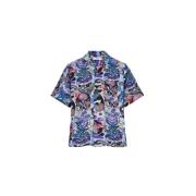 Fremtrædende væskeprint Hawaiisk skjorte