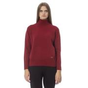 Moderne Rød Uld Turtleneck Sweater