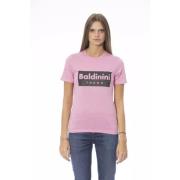 Trendy Pink Bomulds T-shirt