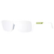 Hvide spejlede rektangulære solbriller