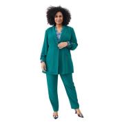 Elegant Field Green Blazer med Enkelt Knap