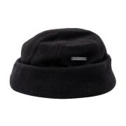 Randløs Uld Cashmere Beanie - Sort