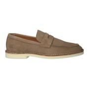 Taupe Ruskind Loafer Slip-ons