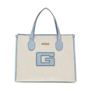 G Status 2 Compartment Natural/Light Denim Taske