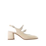 Parisisk Stil Beige Patent Læder Pumps