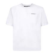 Hvid Bomuld T-Shirt med Lomme