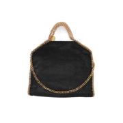 Sort Shaggy Deer Tote Taske med Guld Hardware