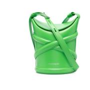 Grøn Curve Bucket Taske med Krydsrem