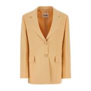 Oversize Blazer i ferskenfarvet viskoseblanding