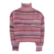 Farverig Glitter Turtleneck Sweater