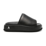 Mia Læder Flatform Sandaler