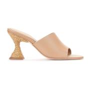 Beige Læder Sandal Brigite