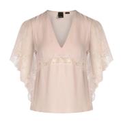 Rosa Blonde V-Hals Top