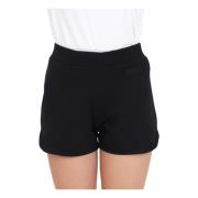 Sorte Shorts med Elastisk Talje