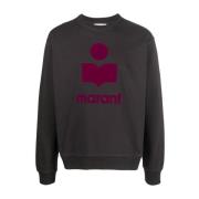 Brun Bomuldssweater med Fuchsia Logo Print