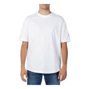 Herre Hvid Bomuld T-shirt
