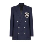 Twill blazer med broderet PB Signature badge