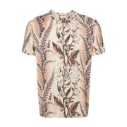 Botanisk Print Beige T-shirt