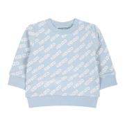 Lysblå Bomuldsfleece Sweatshirt