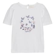 Blomster Sommerfugl Print T-shirt med Korte Ærmer