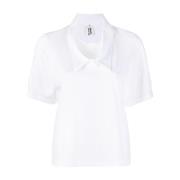 Hvid Polo T-Shirt med Korte Ærmer