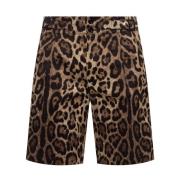 Leopard Print Bermuda Shorts