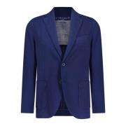 Uld Stretch Blazer med Dekorative Knapper