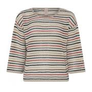 Skovhuus 3405 Openwork Striped Pullover