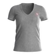 Triangle V-Hals Label Print T-Shirt
