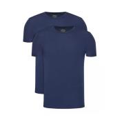 Klassisk Marineblå Glatt T-Shirt (2-Pack)