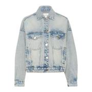 Gestuz Acidagz Jacket Denim Jakke 10908902 Light Blue Acid Wash