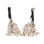 Blomstret Beige Bikini Bh