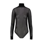 Gennemsigtig Turtleneck Bodysuit